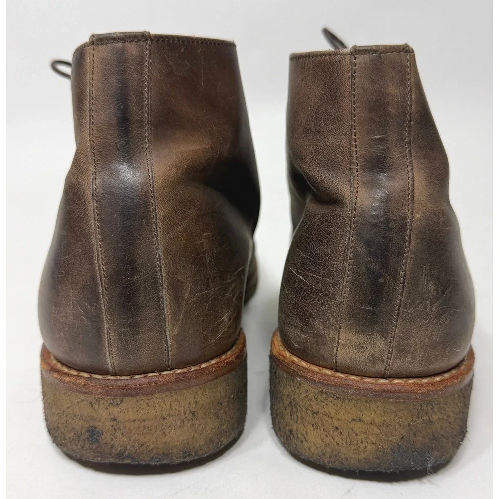 Calzoleria Harris Desert Chukka Boots‎ Mens Size 10 Brown Leather Gum Sole Italy